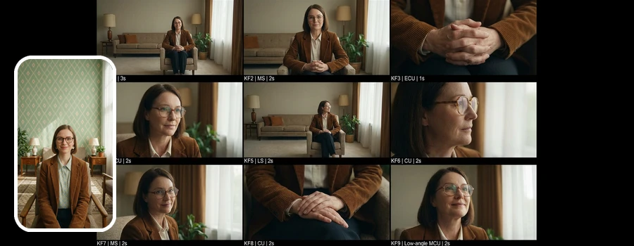 Генератор ключевых кадров для видеоролика